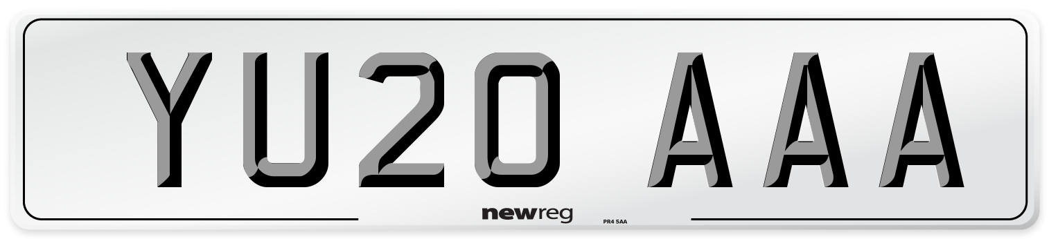 YU20 AAA Number Plate from New Reg